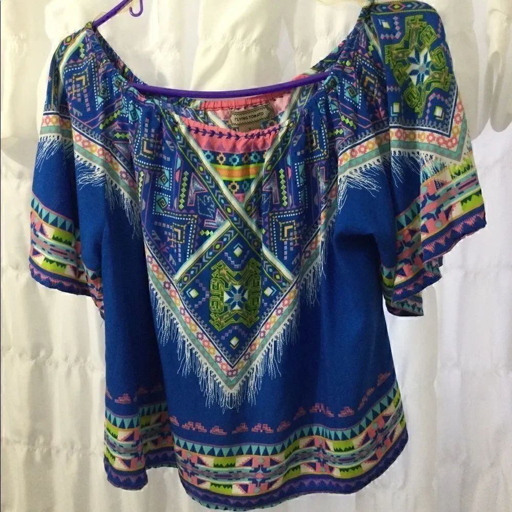 Flying tomato S cropped top multicolor BOHO